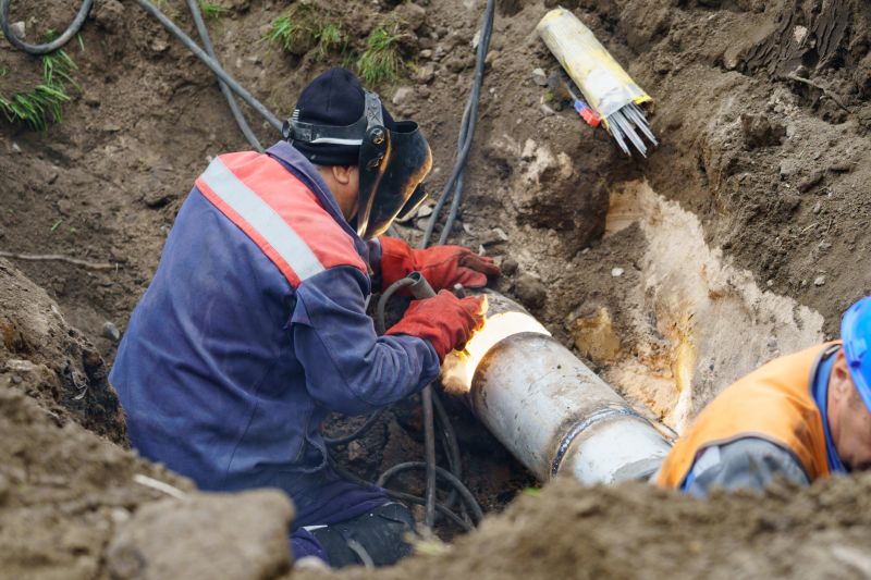 Water Main Repair in Progress